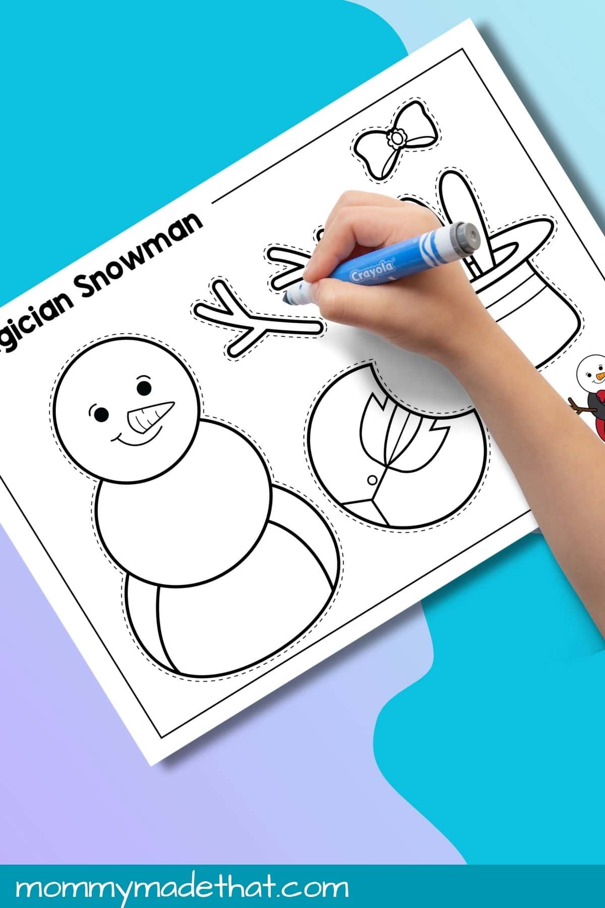 disguise a snowman craft (free printable)